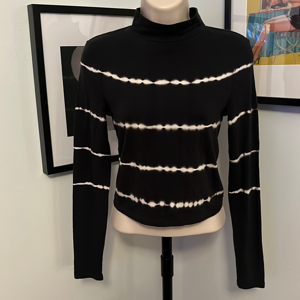 Tie dyed turtleneck crop top